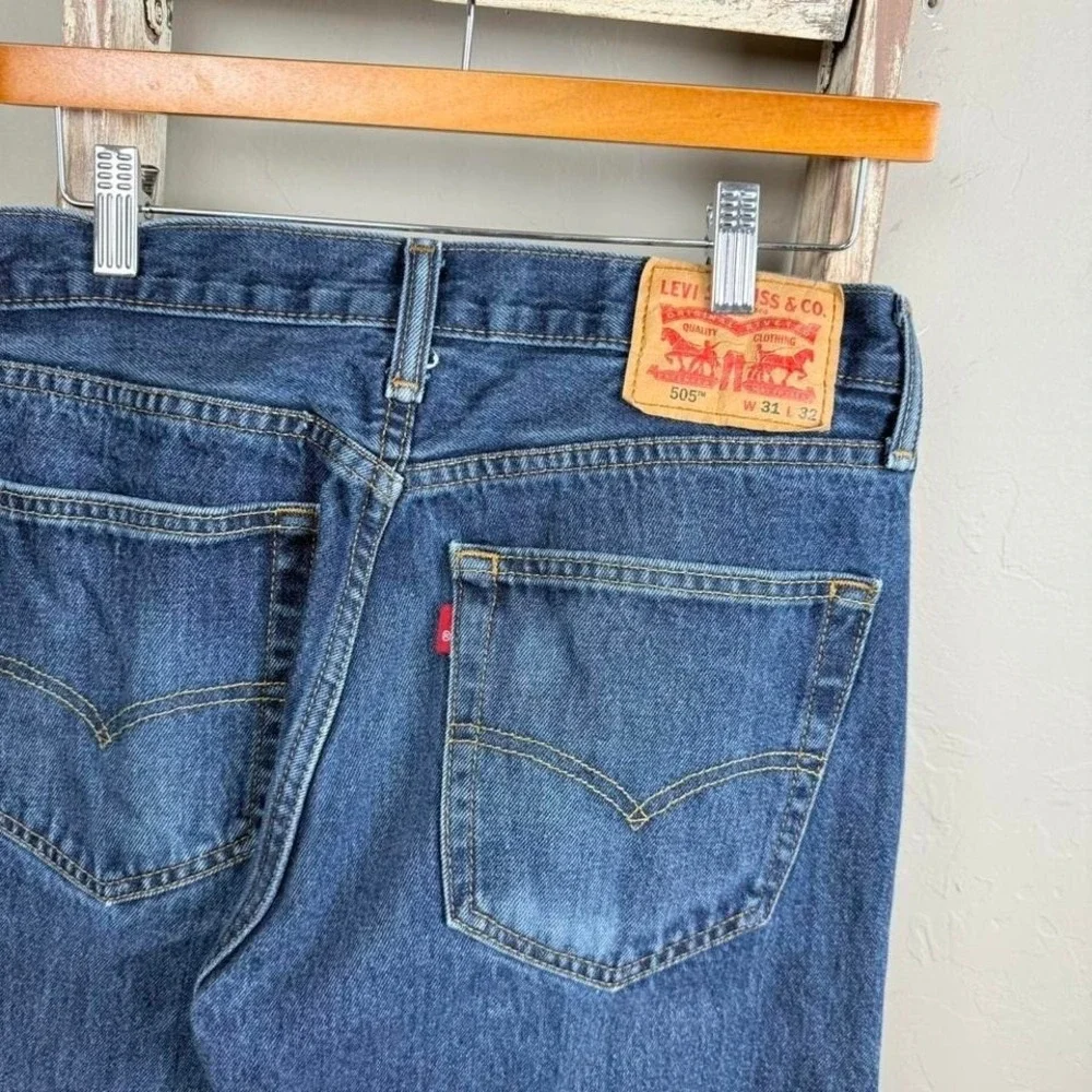 Mens Levi Strauss 505 Blue Denim Relax Fit Jeans size 30x30‎